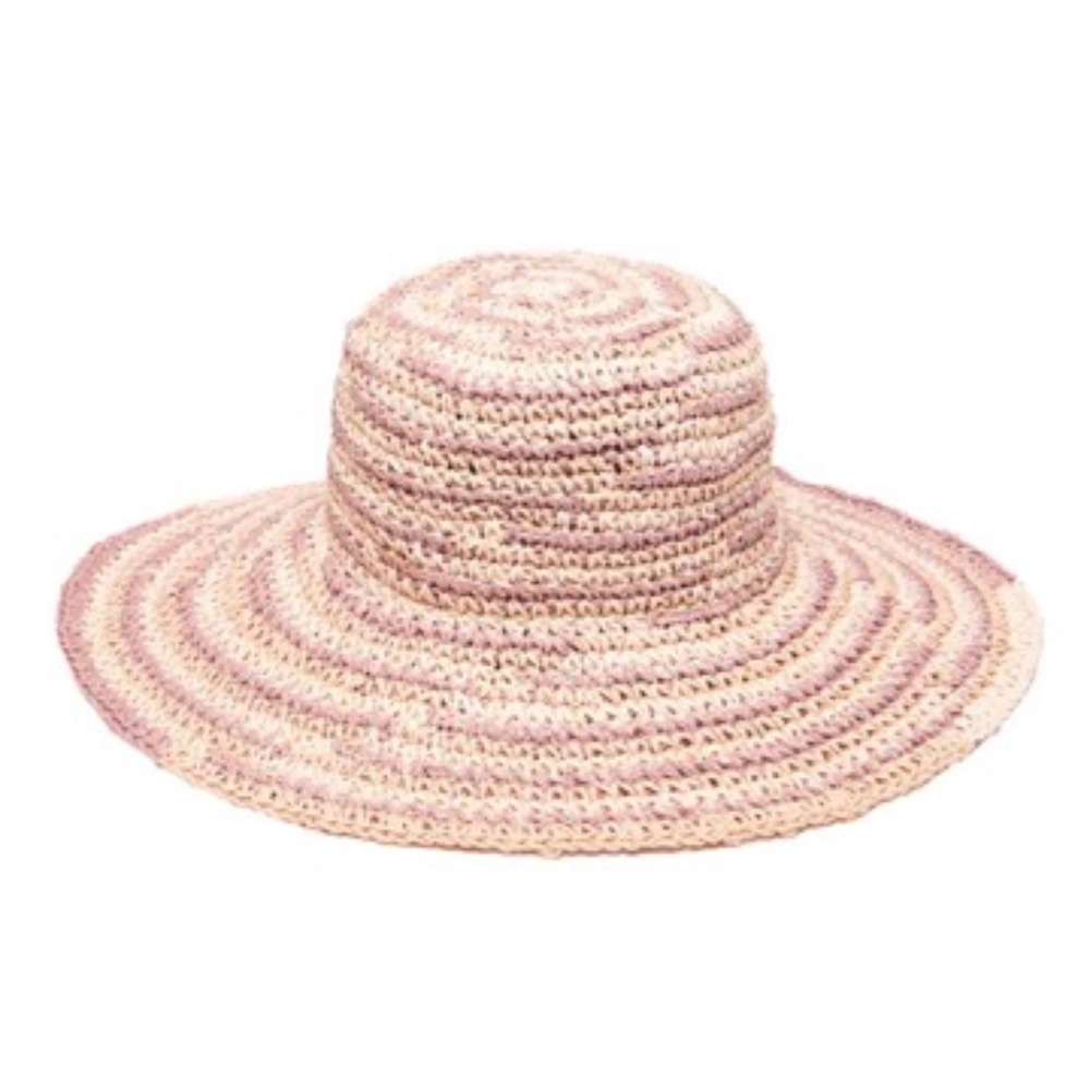 NWT Anthropologie Pink Space Dye Straw Bucket Hat - Picture 4 of 6
